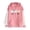 Pink, variant on Women Hooded Tops Hooded Cat Cute Cotton Sleeve Tops Blouse Sweatshirt