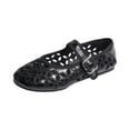 thumbnail image 3 of Willtoo Mary Jane Shoes Women, Hollow Flats for Women, Ballet Flats Shoes Round Toe Mary Jane Flats, Ankle Strap Spring Summer Shoes Dressy Comfortable, 3 of 7