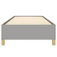 thumbnail image 6 of vidaXL Twin Bed Frame, Fabric Upholstered Platform Bed Frame, Light Gray, No Mattress, 6 of 9