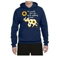 thumbnail image 2 of In A World Where You Can Be Anything Be Kind Inspirational/Christian Unisex Graphic Hoodie Sweatshirt, Navy, X-Large, 2 of 3