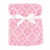 Luvable Friends Baby Girl Coral Fleece Blanket, Pink Clover, One Size