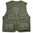 thumbnail image 2 of Fishing Fishing Vest Breathable Fishing Travel Mesh Vest With Zipper Pockets Summer Work Vest For Outdoor Activities, 2 of 7