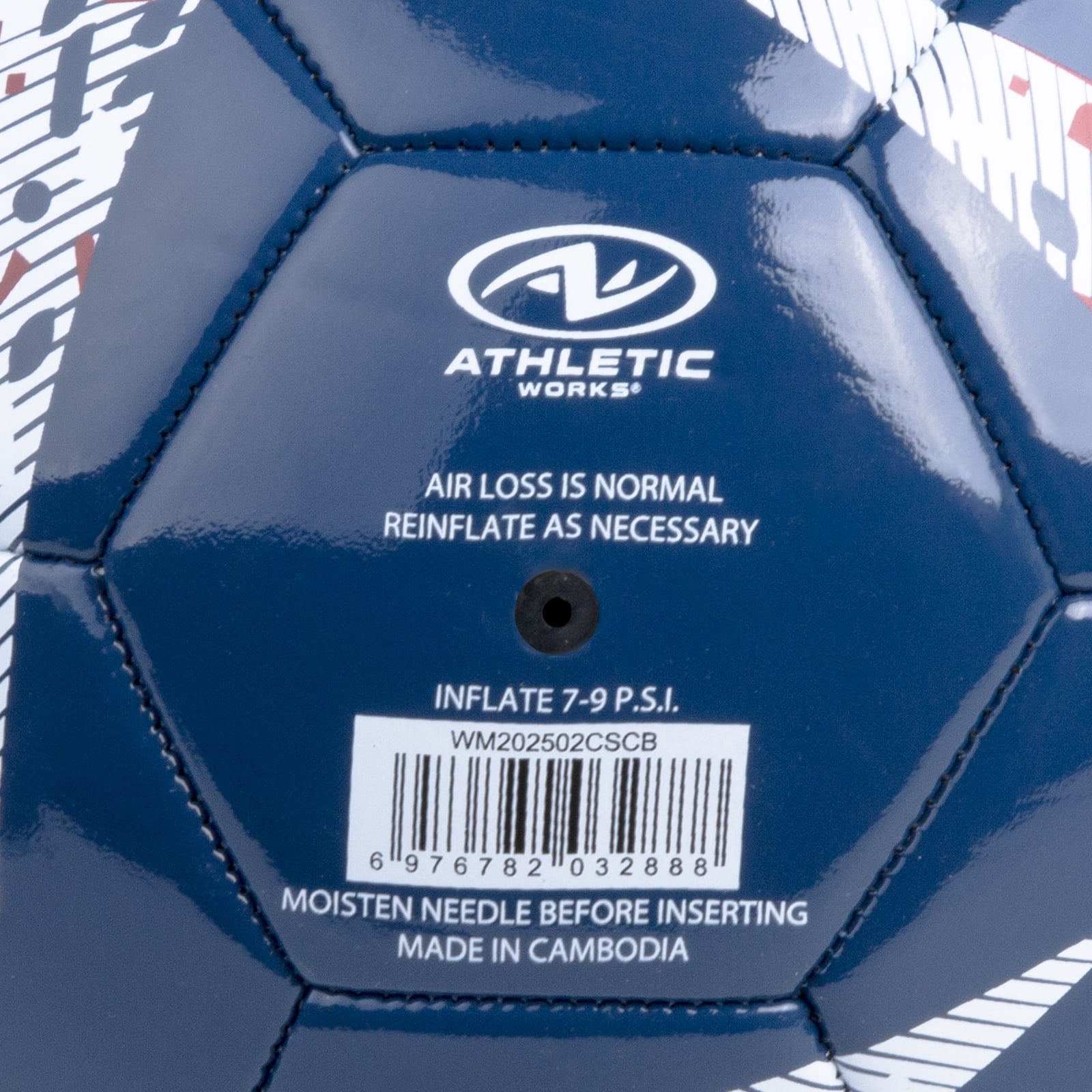(4 pack) Athletic Works Size 5 Red, White & Blue Soccer Ball