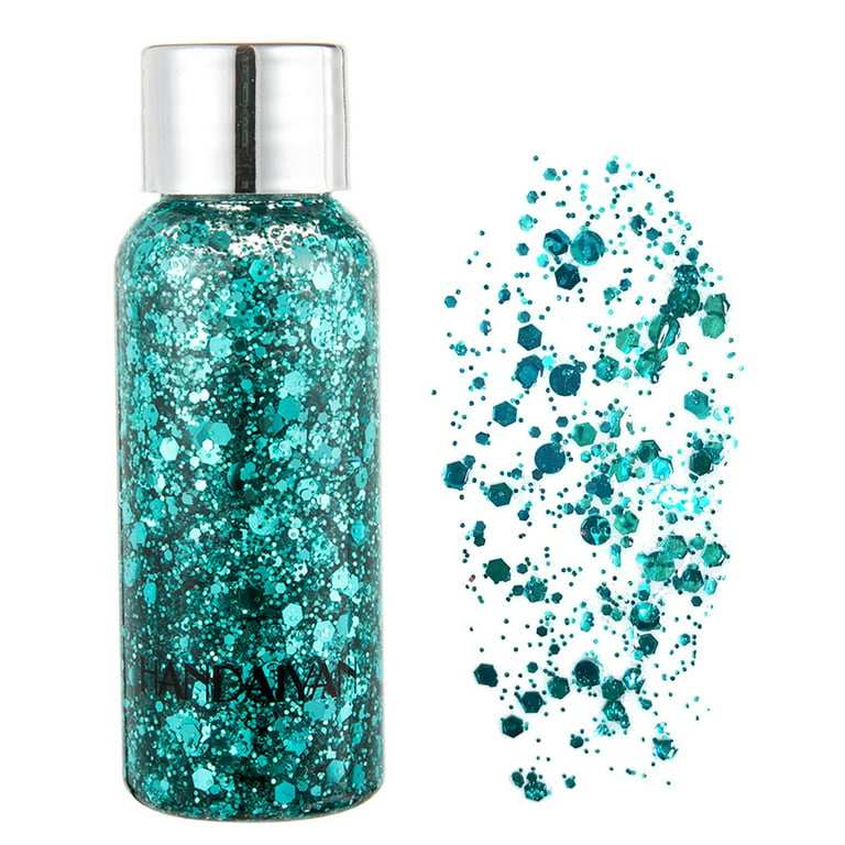 greenhome 1 Bottle HANDAIYAN Nice-looking Glitter Decorative 9 Colors  Glittering Hair Body Face Gel Glitter for Home 