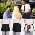 thumbnail image 2 of MIKIWELL Black Rivet Half Server Apron Restaurant Waiter Men's and Women's Work Clothes Multi pocket Apron, 2 of 5