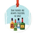 thumbnail image 2 of Round Metal Christmas Ornament, True Friends are Always Together in Spirit, Alcohol Graphics, 1-Pack, 2 of 3