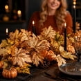 thumbnail image 5 of Home Decor Wall, Halloween Decorations Indoor, Leaf Wall Decor, Mantel Decorations for Fireplace, 69 Inch Autumn Simulation Maple Leaf Hanging Rattan for Backdrop and Accent Wall, 5 of 7