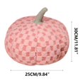 thumbnail image 3 of FastXmas Checkered Pumpkin Pillow, 11.8" Fleece Plaid Pattern 3D Pumpkin Shaped Throw Pillow, Soft Fluffy Stuffed Pumpkin Toys Fall Harvest Decorative Cushion Halloween Decorations for Couch Sofa Bed, 3 of 9