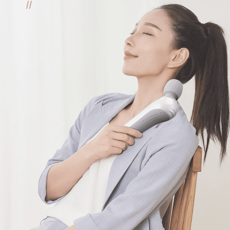 Deep Tissue Massage Gun USB Rechargeable Portable Full Body Muscle Massage 5-speed Adjustable Fascia Gun Pink and Black