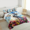 thumbnail image 3 of Castle Fairy White Highland Bull 2Pcs Bedding Comforter Set for Teens Boys Girls,Spring Graden Flowers Twin Comforter Sets,Rustic Animal Breathable Bedding Set,Luxury Bedroom Decor, 3 of 8