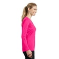 thumbnail image 3 of Sport-Tek Women's 100 Percent Polyester Long Sleeve V-Neck Tee - LST353LS, 3 of 6