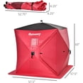 thumbnail image 3 of Outsunny 2 Person Ice Fishing Shelter, Waterproof Oxford Fabric Portable Pop-up Ice Tent with Bag for Outdoor Fishing, Red, 3 of 9