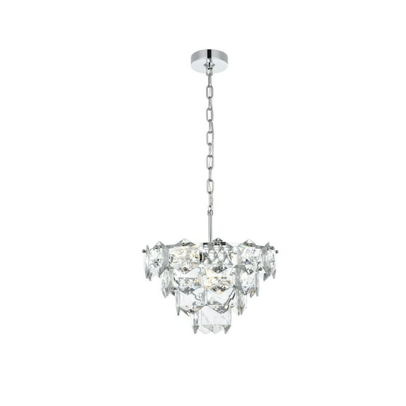 Elegant Lighting Adaline 16 Inch Chandelier In Chrome