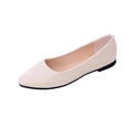 thumbnail image 2 of Miluxas Women's Dress Pointed Toe Flats Ballet Comfort Soft Slip On Casual Flat Shoes for Work office Business White 9(42), 2 of 9
