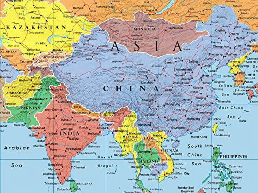Swiftmaps Classic Elite 24" x 36" Rolled World Map Wall Mural Poster