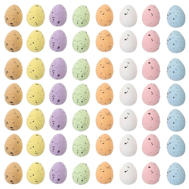 ColoMX 100 Uds. Decoración de huevos de espuma decorativa para fiestas materiales de bricolaje cesta relleno huevos de Paloma favores de fiesta