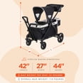 thumbnail image 3 of Open Box Expedition 2-in-1 Stroller Wagon PLUS w/Canopy & Basket, Modern Khaki, 3 of 11