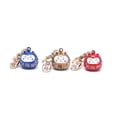thumbnail image 3 of 1PC Japanese Cute Lucky Cat KeyChains Car Bag Decor Water Sound Bell Pendent Charm, 3 of 8