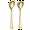 Gold, variant on MODANU 2Pcs Salad Servers Salad Spoons and Fork Set, Stainless Steel Serving Utensils for Salad Gravies or Pasta, Silver