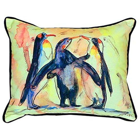 Penguins Extra Large Zippered Pillow 20x24