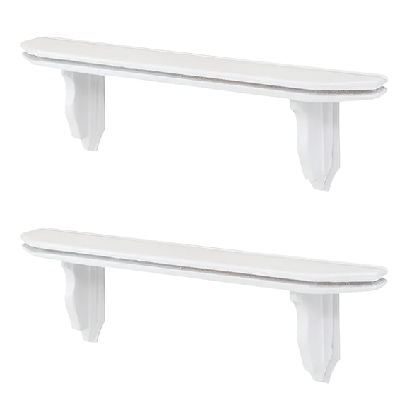 LAMIRO 2 Pcs 1:12 Dollhouse Dollhouse Mini Furniture Miniature Furniture Model Ornaments (white) 2pcs Wood Wall Shelf