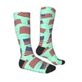 thumbnail image 3 of Haiem Usa Flag Socks, Funny Novelty Crazy Design Cotton Socks Sports Socks Knee High Socks For Men, Women,1Pairs - Gift For Working Friends, 3 of 8