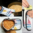 thumbnail image 5 of Yayeee Oven Mitts and Pot Holder Set of 2 Heat Resistant Kitchen Gloves Baking Hot Pad, Pink Hand Drawn Sailboats, 5 of 5