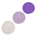 thumbnail image 4 of Juego De Soportes Para Ollas, Juego De Salvamanteles, Tejido De Hilo De Algodón 100% Puro, Juego De Soportes Para Ollas Calientes (Juego De 3), Elegantes Posavasos, Almohadillas Calientes, Tapetes Cal, 4 of 5