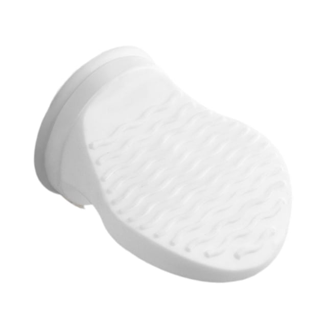Reposapiés de ducha con pedal de plástico para montar en la pared con potente ventosa para Blanco