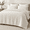Cream White-Full/Queen (90" X 92"), variant on Cross-quilt Set King Size Cream White