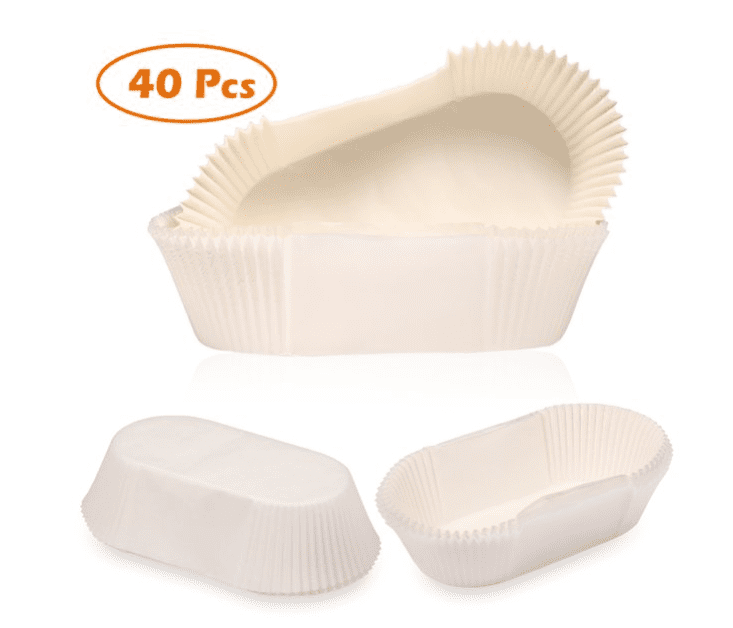40 Pack Greaseproof Loaf Tin Liners Straight Edge Baking Parchment