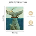 thumbnail image 2 of ARISTURING Whale Framed Wall Art decor, Abstract Seascape Bedroom Pictures Canvas Wall Art with Black Frame and Mat, kitchen Canvas Prints Wall Paintings Modern Artwork for Living Room, 2 of 5