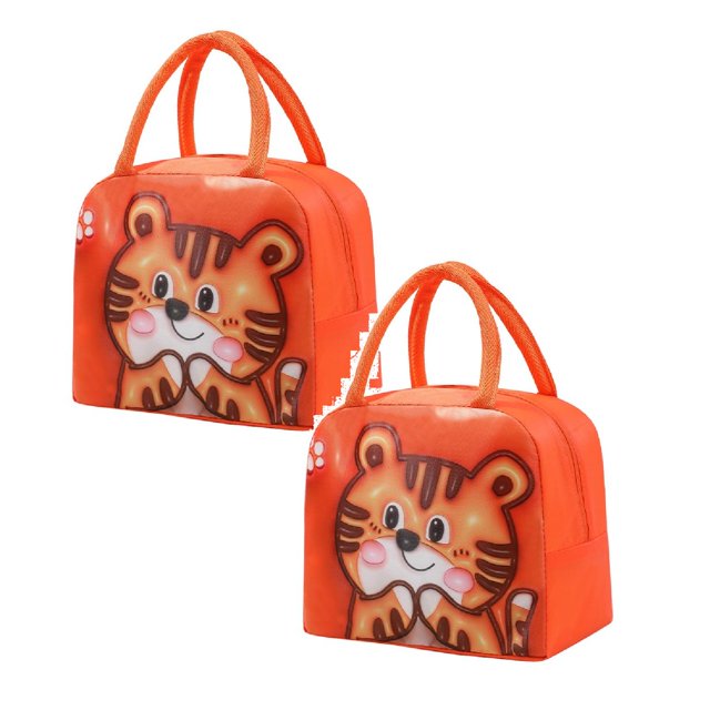 Oleegame 2 Pcs Sac de Rangement pour Produits Sac Isotherme Sac à Lunch Sac à Lunch Chiot Brun (Isolation 3D)