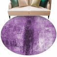 thumbnail image 2 of Purple Round Area Rug 7 FT,Non Slip Living Room Area Carpet,Retro Oil Painting Modern Abstract Art Aesthetics Washable Soft Circular Rug Floor Carpet for Bedside Office Play Room Classroom, 2 of 9