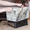 thumbnail image 3 of ZUXONGSY Marble Print Toaster Cover 2 Slice Kitchen Small Appliance Cover with Hook White Dust and Fingerprint Protection Wide Slot Bread Maker Cover for Women Gift, 3 of 7
