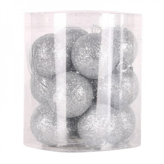 Shop Clearance! 12 Pcs Chic Round Christmas Balls Ornament New Year Christmas Tree Pendants Decorative Hanging Christmas Baubles Set