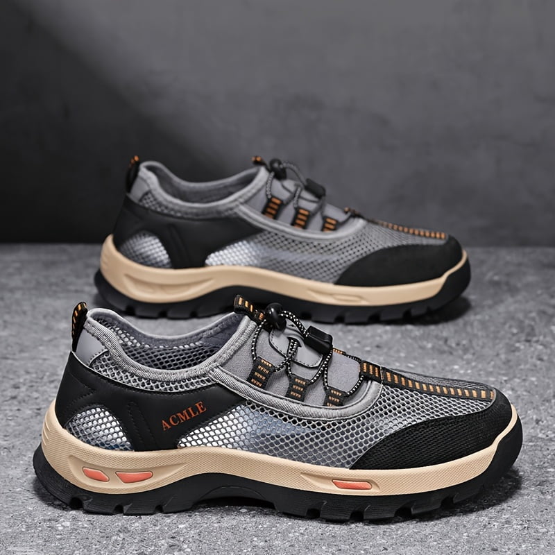 Men'S Summer Low-Top Sneakers - with Branding, Casual Slip-On Style, Comfortable Walking Shoes Breathable Mesh Hiking & Outdoor Shoes |Breathable Footwear|Slipon Sneakers