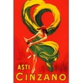 thumbnail image 2 of Vintage Apple Collection 23x32 Gold Ornate Wood Framed with Double Matting Museum Art Print Titled - cappiello_asticinzano_redgreenyellow, 2 of 4