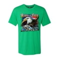 thumbnail image 2 of Wild Bobby, Born To Be Free Blad Eagle and American Flag Cars and Trucks Mens Premium Tri Blend T-Shirt, Envy, Small, 2 of 3
