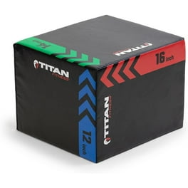 Titan Fitness 16in Anti Slip Stackable Wooden Plyometric Box Pro Duty Plyo Box Jump Step Up Box Squat Home Garage Gym Training Walmart