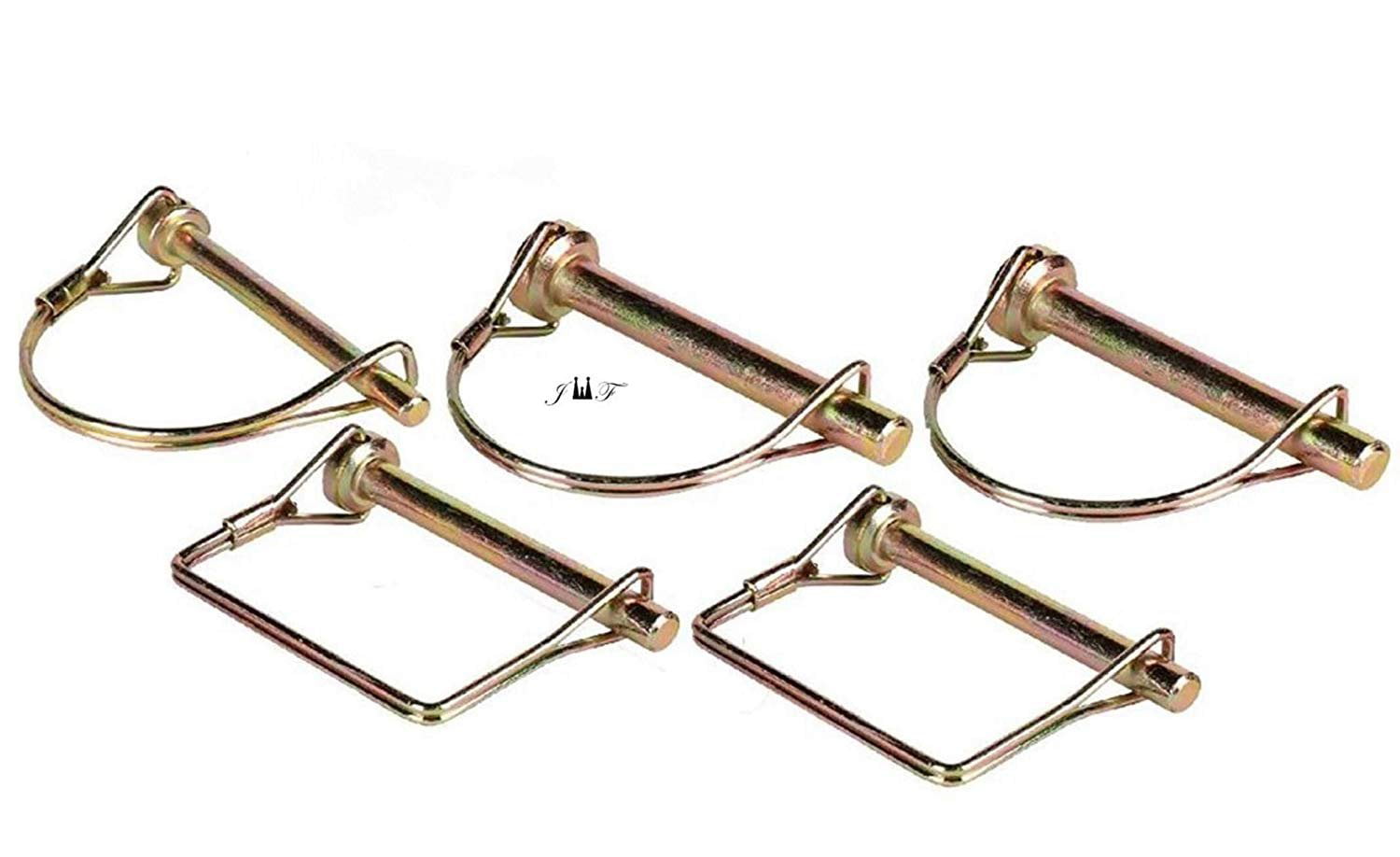 Lawn Garden Trailers Towing Farm Wagons Hitches Couplers 5PC Safety PTO Pin Assortment Set: 3PC Square pins:3x1/4,3x5/16,3x3/8 2PC Round pins:3x1/4,3x5/16- for Automotive