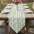 thumbnail image 6 of Sage Green Stripes Table Runner Linen Burlap Table Runner 60 Inches Long Farmhouse Striped Abstract Art Dresser Scarves for Kitchen Island Coffee Dining Room Party Wedding Holiday Decoration 13"x60", 6 of 8
