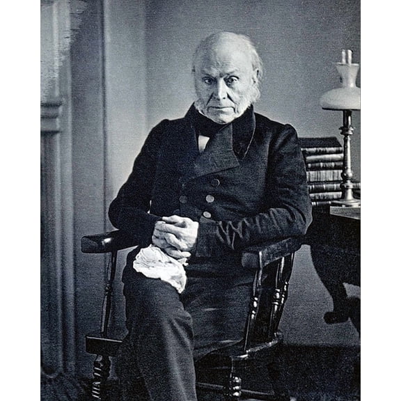 John Quincy Adams Daguerreotype Portrait - 12x18 Inch Laminated Poster - Stunning Detail and Bold Colors