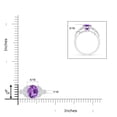 thumbnail image 5 of ANGARA Natural 1.6 ct Amethyst and Diamond Trillium Petal Flower Ring in 14K White Gold for Women (Size-9x7mm) | February Birthstone, Anniversary, Jewelry Gift for Women | Natural Amethyst Ring, 5 of 9