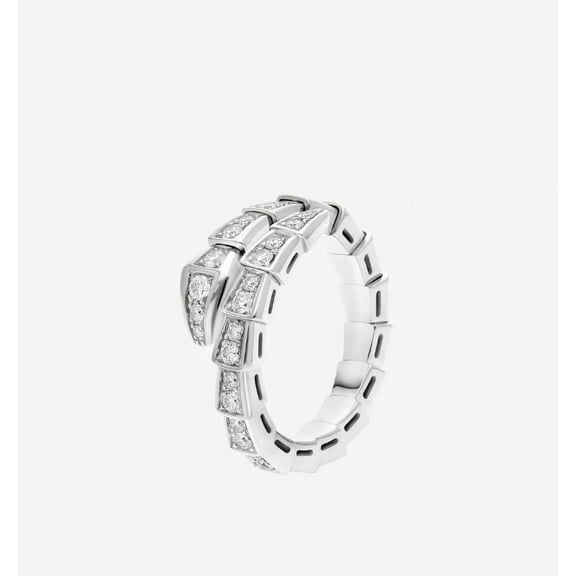 Eclet Jewels 14K White Gold Plated Rings for Women's - 0.9 Ct Round Cut Moissanite Rings for Her - Wedding Rings For Women's - Beautiful Serpenti Moissanite Ring For Anniversary Gifts