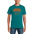 thumbnail image 3 of Miami Classic Football Arch - Sports Athletics T Shirt - Small - Antique Jade, 3 of 5