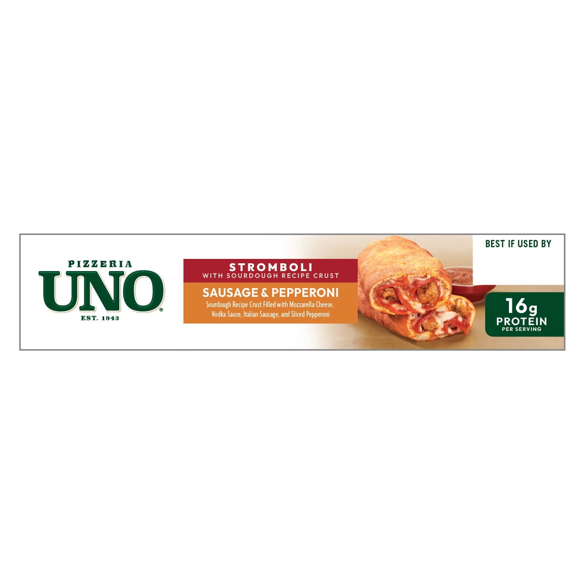 Pizzeria Uno Sausage and Pepperoni Sourdough Recipe Stromboli 5 oz, 2 Pack