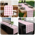 thumbnail image 6 of Pink Checkered Table Runner 72 Inches Long, Pink White Buffalo Plaid Kitchen Coffee Dining Table Decoration for Home Party Birthday Wedding Home Decor 18x72 Inches, 6 of 8