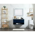 thumbnail image 6 of 40 inch single bathroom vanity in blue with backsplash, 6 of 8