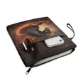thumbnail image 3 of HELLHERO Starry Fire Horse Book Cover Sleeve Pouch Book Covers for Zipper Reusable Polyester with Waterproof and Handle, 3 of 8